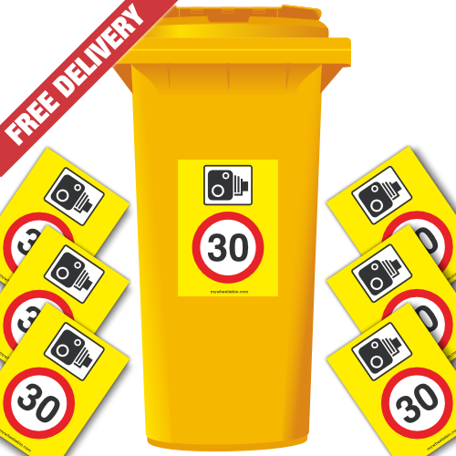 Vinyl Stickers Various Sizes & ... 30 Mph Speed Signs Ideal For Wheelie Bins