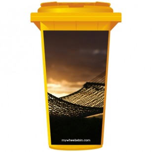 Hammock At Sunset Wheelie Bin Sticker Panel